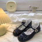 Damen Ballerinas mit zarter Spitzenapplikation und elegantem Riemen R&B