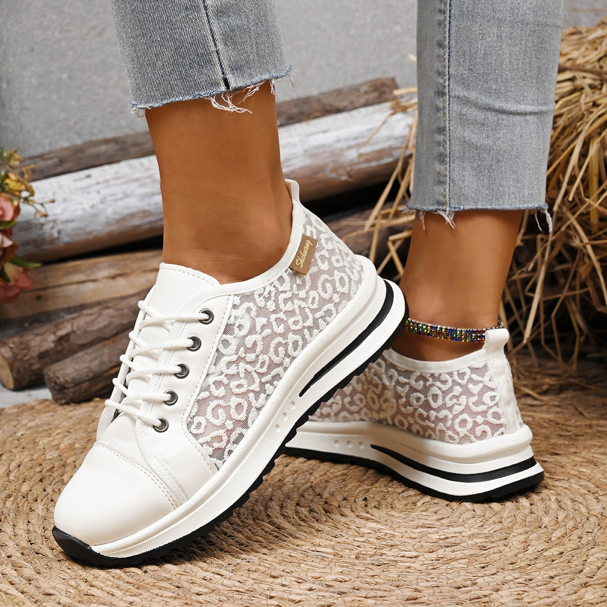 Damen Sportliche Sneakers mit luftiger Textur und rutschfester Sohle R&B