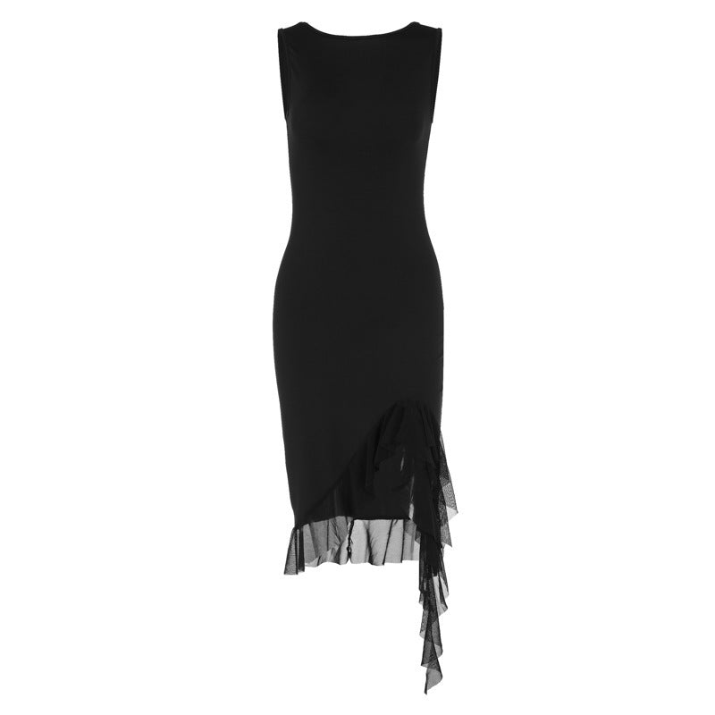 Damen Elegantes Kleid mit Rüschendetails und figurbetontem Schnitt R&B