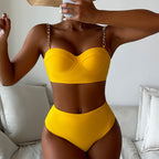 Damen Bikini-Set mit modischen Ketten-Trägern R&B