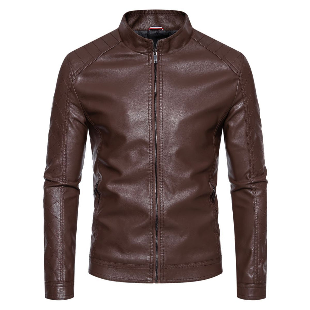 Herren jacke mit modernem Stehkragen und stylischem Steppmuster R&B