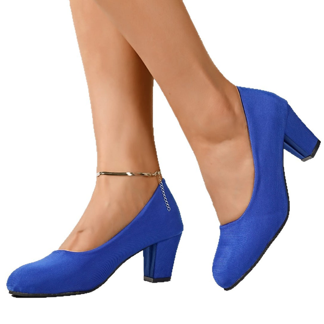 Damen elegante Pumps mit bequemem Blockabsatz R&B
