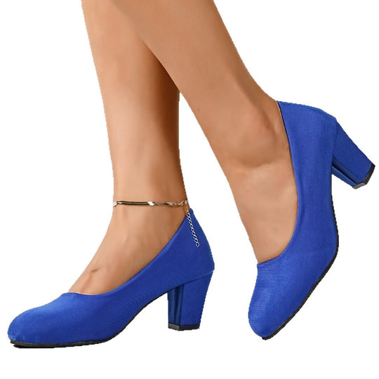 Damen elegante Pumps mit bequemem Blockabsatz R&B