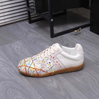 Damen Designer Sneakers mit künstlerischem Spritzmuster R&B