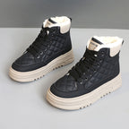 Damen High-Top Sneakers mit warmem Fleece-Futter und rutschfester Sohle R&B