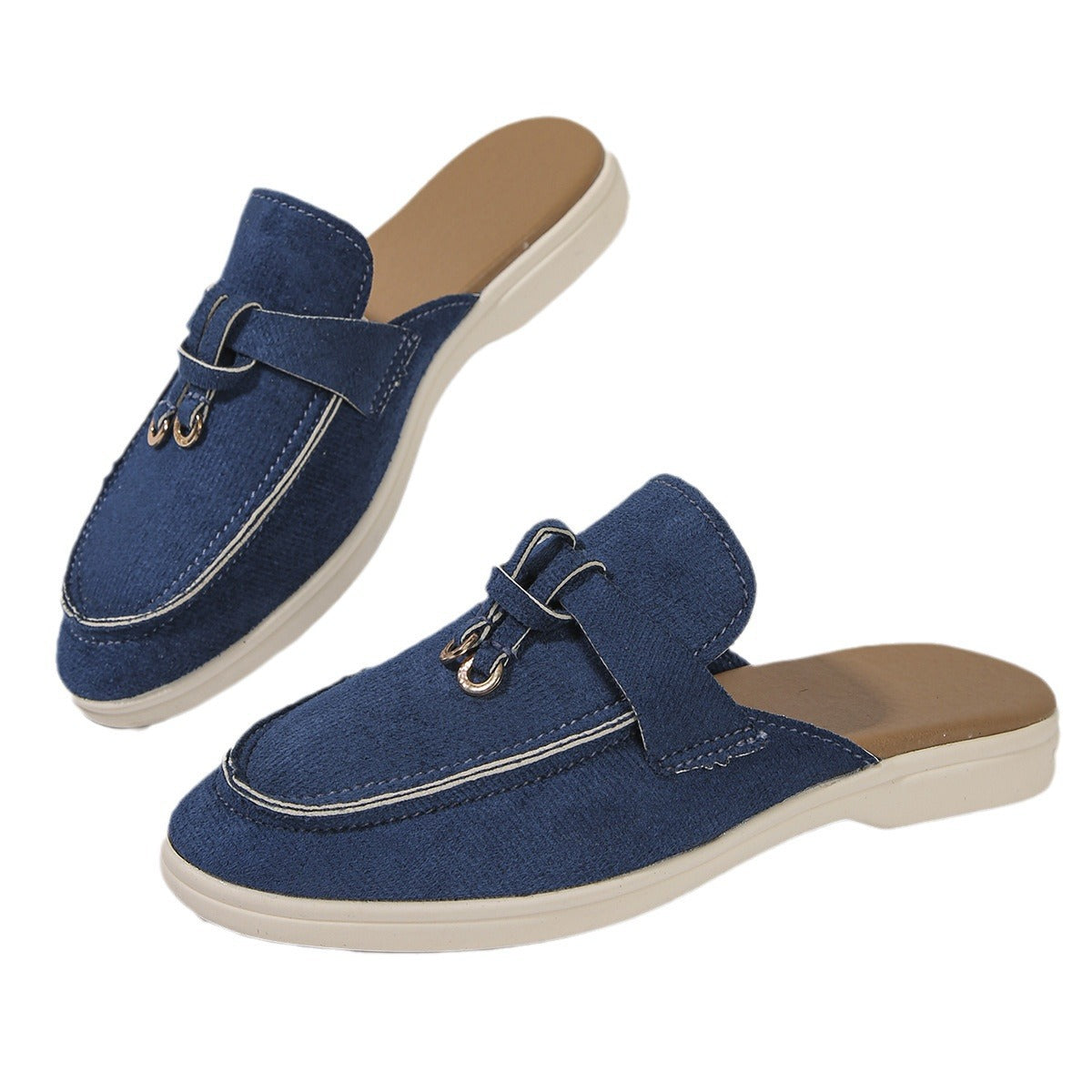 Damen Mokassin-Pantoletten mit elegantem Design und hochwertiger Oberflächenstruktur R&B