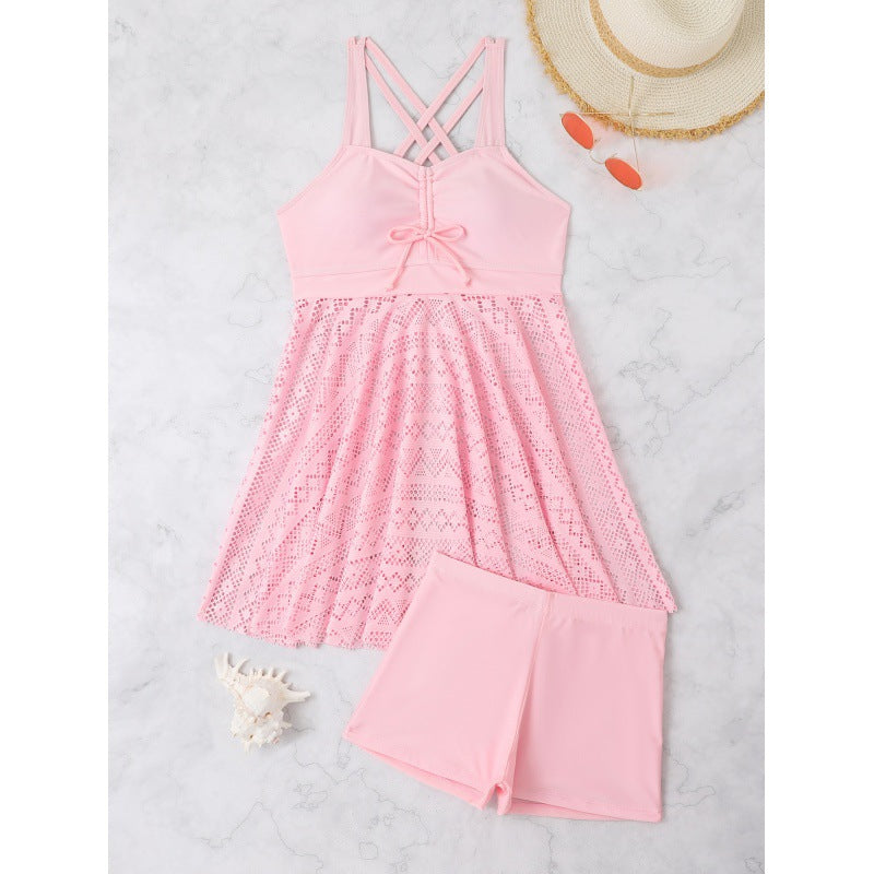 Damen Strandkleid mit sportlichem Schnitt und integriertem Shorts R&B