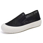 Damen Leichte Slip-On Sneakers mit atmungsaktivem Spitzendesign R&B