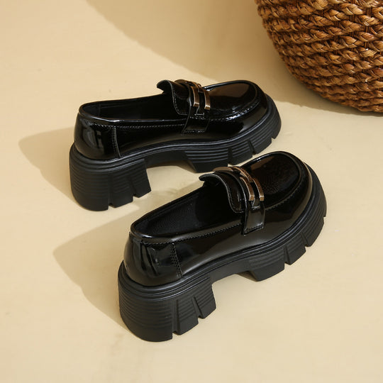 Damen Chunky Loafers mit metallischem Akzent und robustem Blockabsatz R&B