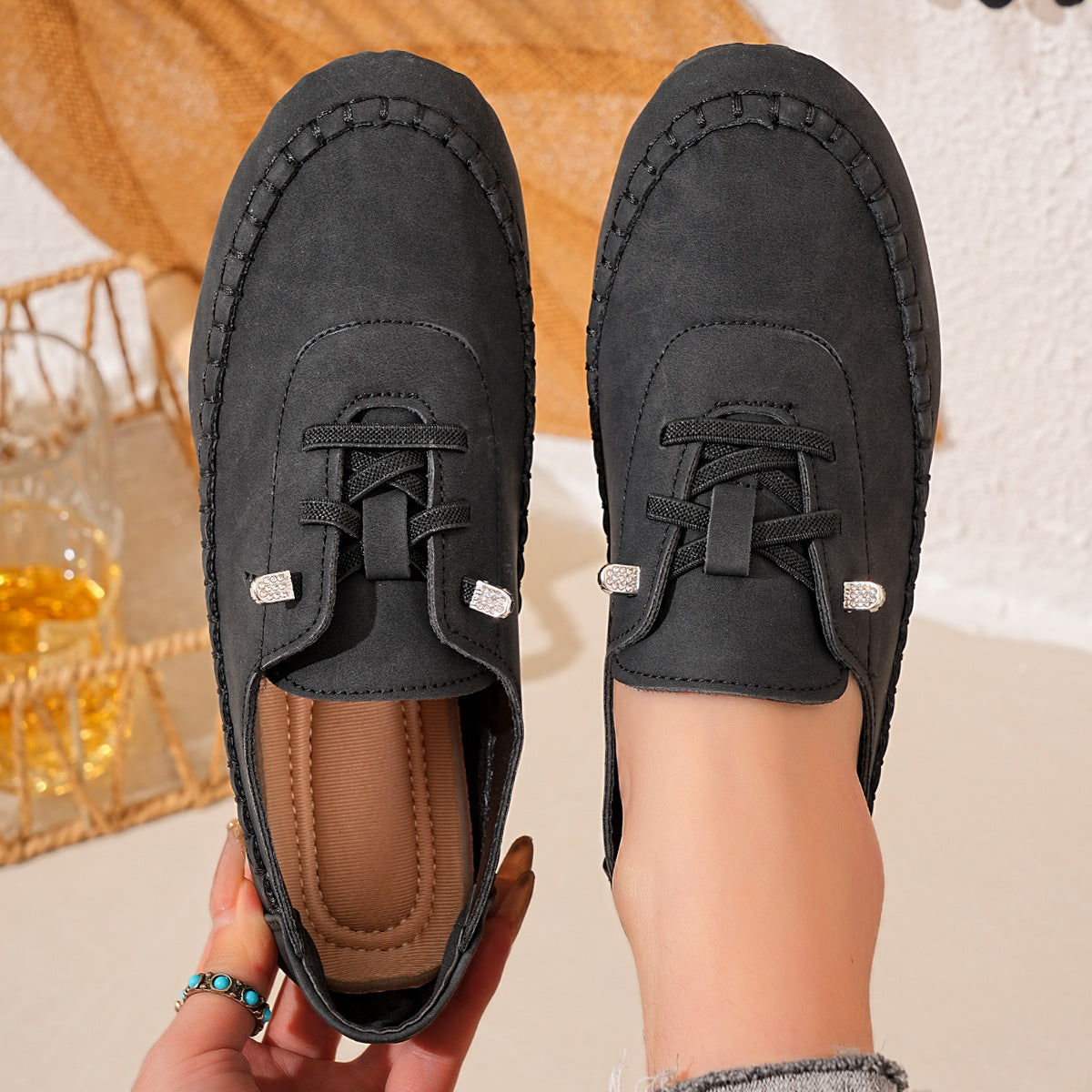 Damen Mokassins mit elegantem Schnürdesign R&B