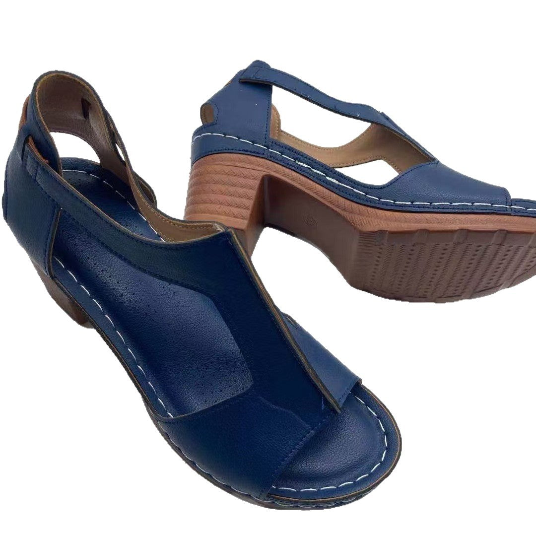 Damen Komfortable Wedge-Sandaletten mit verstellbarem Riemendesign und ergonomischem Fußbett R&B