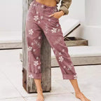 Damen Blühende Baumwollhose im Relaxed Fit