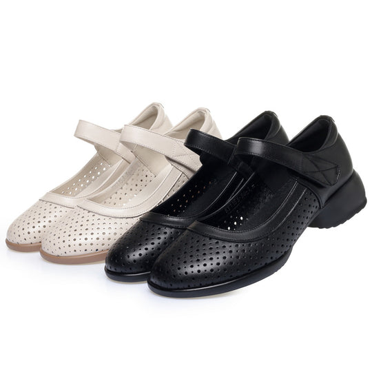 Damen Komfortable und elegante Ballerinas mit verstellbarem Riemen R&B