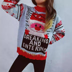 Damen Weihnachts-Pullover mit festlichem Motiv und hochwertigen Materialien R&B