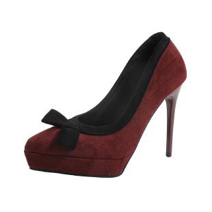Damen elegante Pumps mit modischer Schleifenverzierung R&B