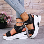 Damen Sportliche Keilsandalen mit verstellbarem Riemendesign R&B