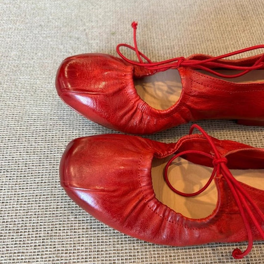 Damen Ballerina-Schuhe mit verspieltem Schnürdesign und bequemer Innensohle R&B