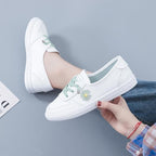 Damen Sneaker mit floralem Stickdesign und atmungsaktivem Obermaterial