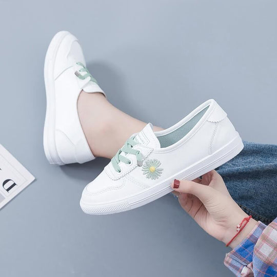 Damen Sneaker mit floralem Stickdesign und atmungsaktivem Obermaterial R&B
