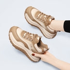 Damen trendige Plattform-Sneaker mit dämpfender Sohle R&B