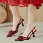 Damen Slingback-Pumps mit eleganter Schnallenapplikation