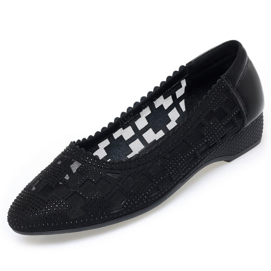 Damen Elegante Ballerinas mit modischem Cut-Out-Design und funkelnden Strassdetails R&B