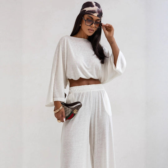 Damen lässiges Lounge-Set mit weitem Schnitt und bequemen Stoff R&B