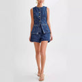 Damen Denim Weste mit Shorts R&B