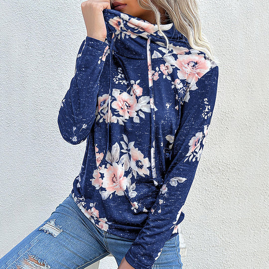 Damen Kapuzenpullover mit floralem Design und modernem Schnitt R&B