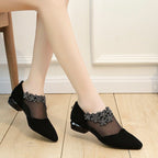 Damen Elegante und femininen Ballerinas mit einzigartiger Blütenverzierung R&B