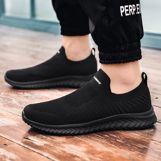 Damen Bequeme Slip-On Freizeitschuhe mit elastischem Strickoberteil R&B