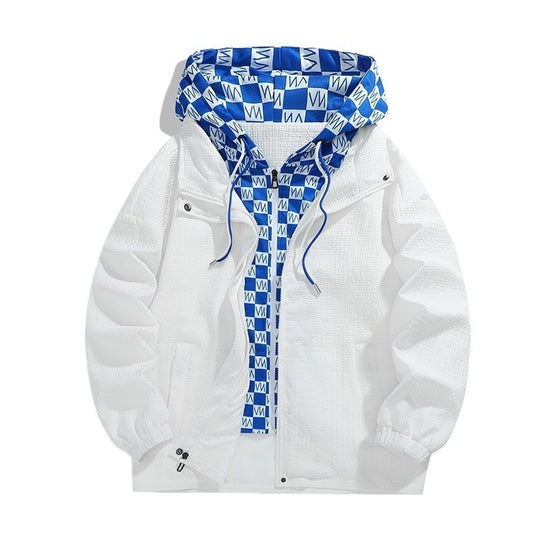 Damen leichte Funktionsjacke mit verstellbarer Kapuze und atmungsaktivem Innenfutter R&B
