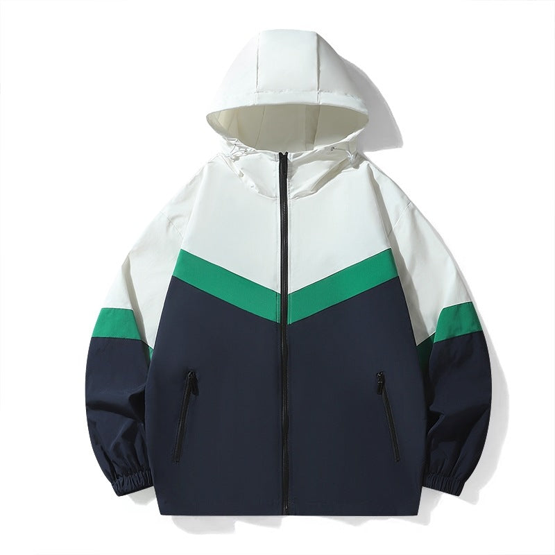 Herren leichte Übergangsjacke mit verstellbarem Kapuzensystem und atmungsaktiven Einsätzen R&B