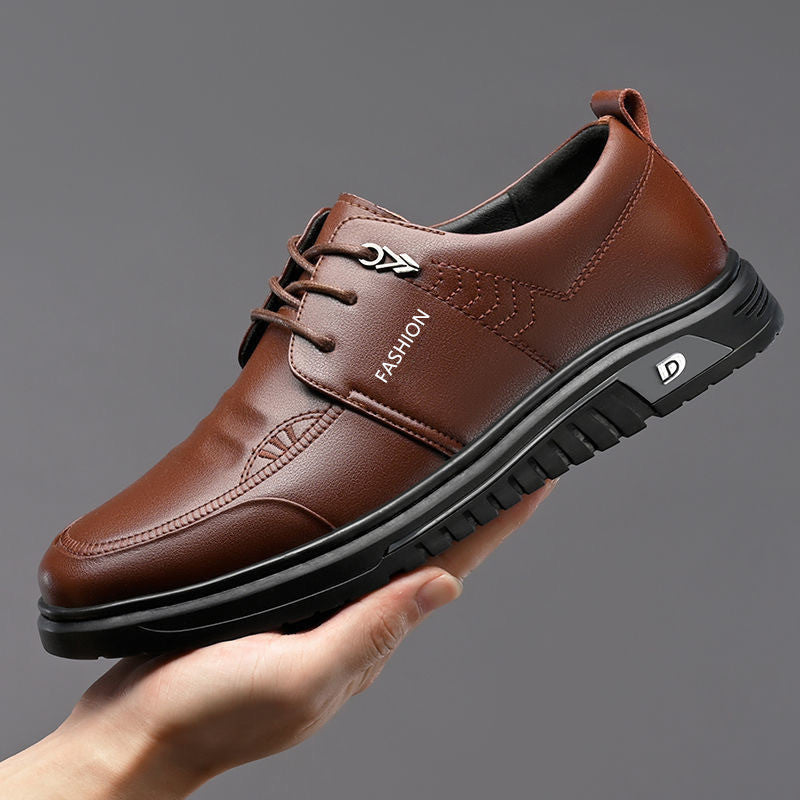Herren Elegante Schnürschuhe aus hochwertigem Leder mit rutschfester Sohle R&B