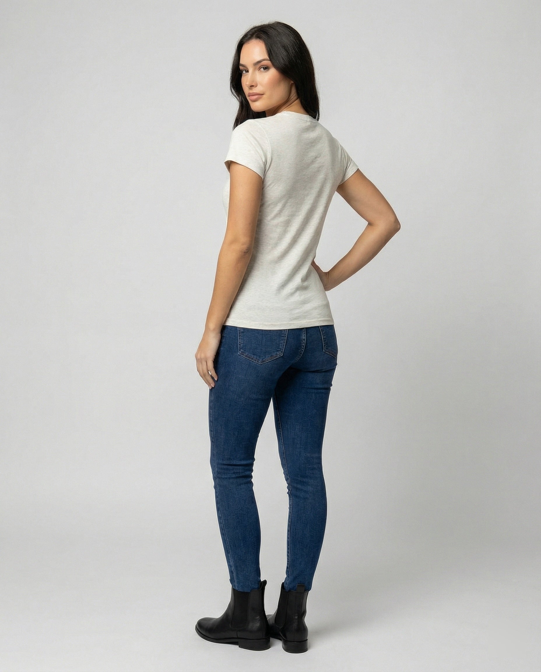 Damen Slim-Fit Sport T-Shirt American Style Kurzarm Baumwolle