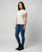 Damen Slim-Fit Sport T-Shirt American Style Kurzarm Baumwolle