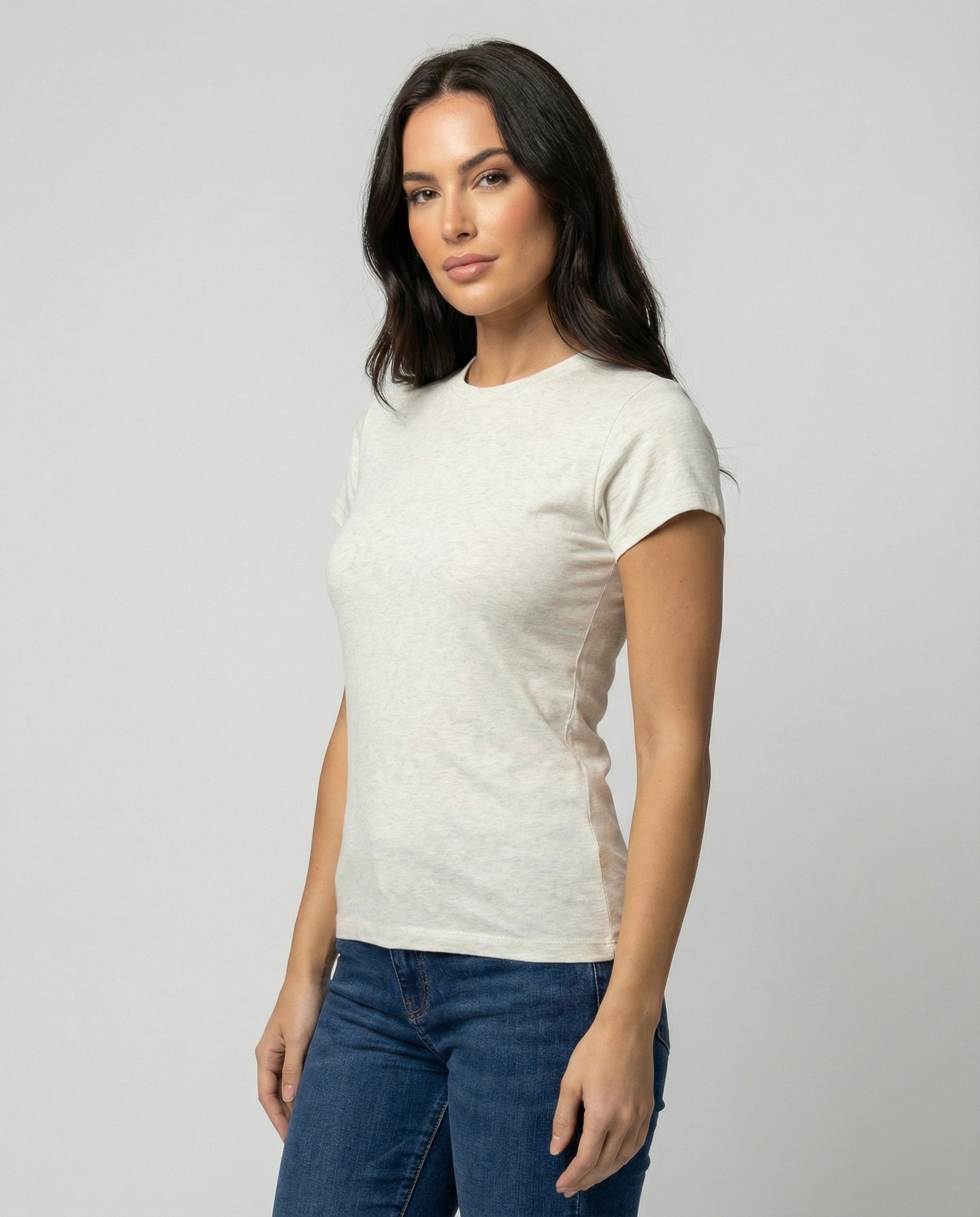Damen Slim-Fit Sport T-Shirt American Style Kurzarm Baumwolle