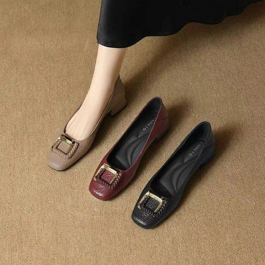 Damen Ballerinas mit eleganter Schnallenverzierung und komfortablem Fußbett R&B