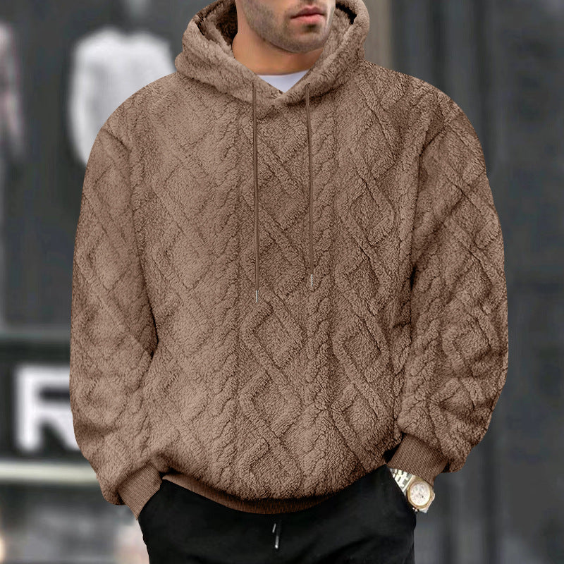 Herren Kuscheliger Hoodiepullover mit strukturiertem Design und modernem Schnitt R&B