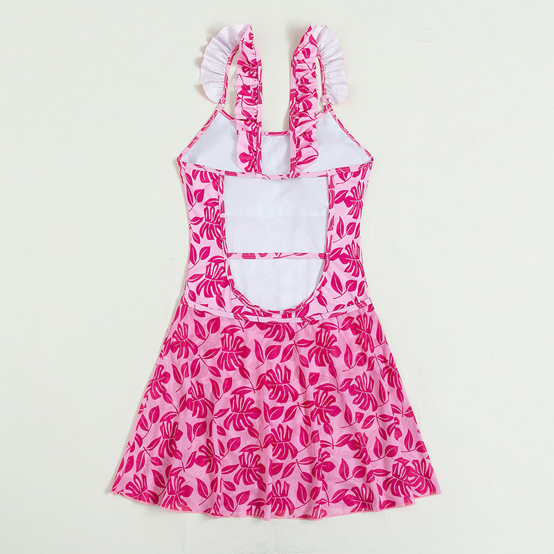 Damen Schwimmdress mit verspielten Rüschendetails R&B