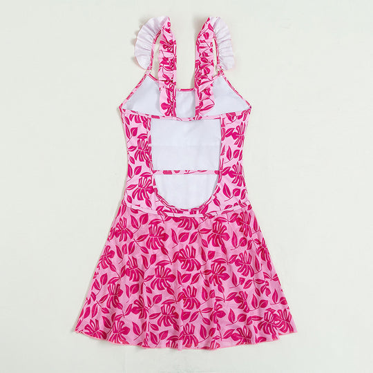 Damen Schwimmdress mit verspielten Rüschendetails R&B