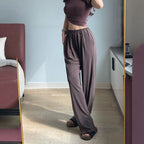 Damen Weite Chino-Hose mit elastischem Bund