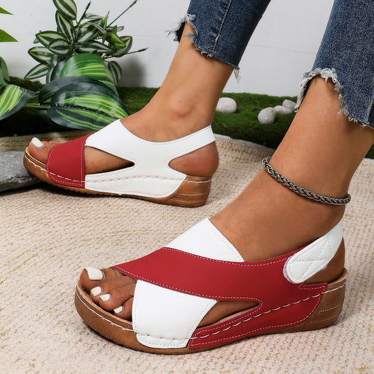 Damen modische Komfort-Sandalen mit elastischen Riemen und atmungsaktivem Design R&B