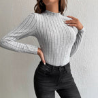Damen Langarm Shirt mit Rippendesign R&B