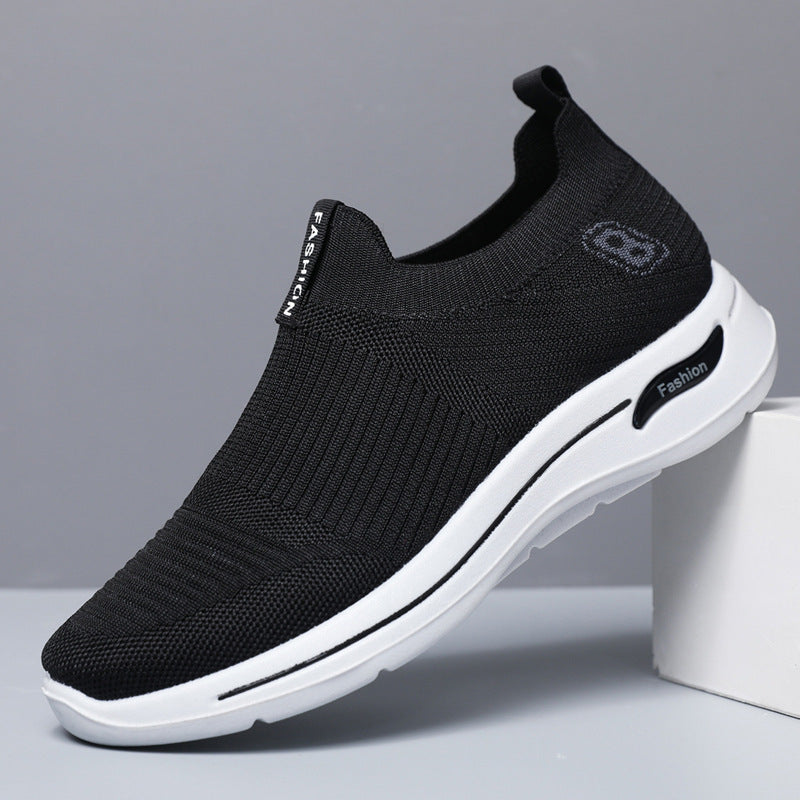 Damen Komfortable Slip-On Sneakers mit atmungsaktivem Strick-Obermaterial R&B