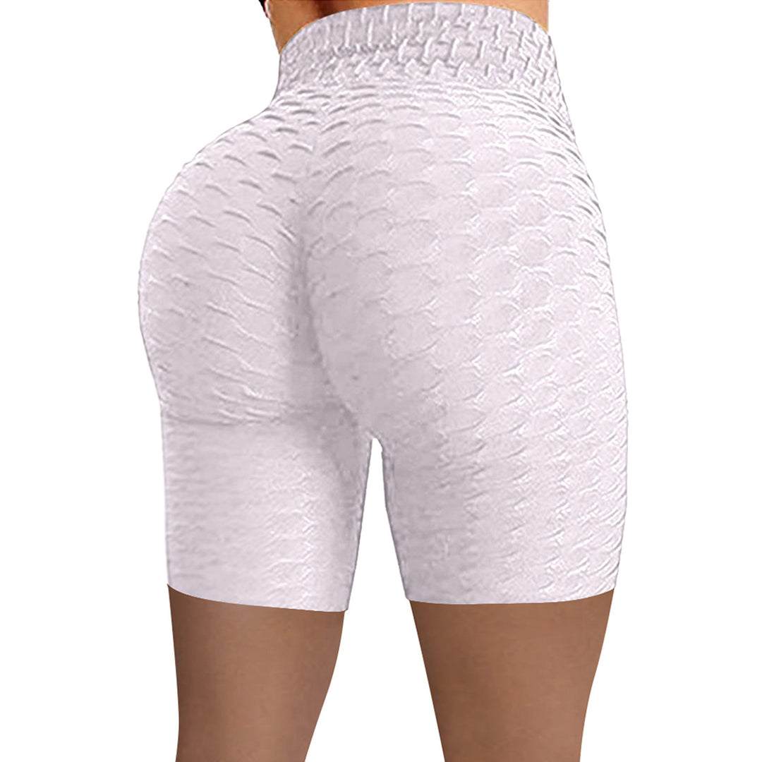 Damen Komfortable Sportshorts mit hohem Taillenbund und strukturierter Oberfläche R&B