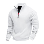 Herren Sweatpullover mit halbem Reißverschluss und atmungsaktiver Struktur R&B