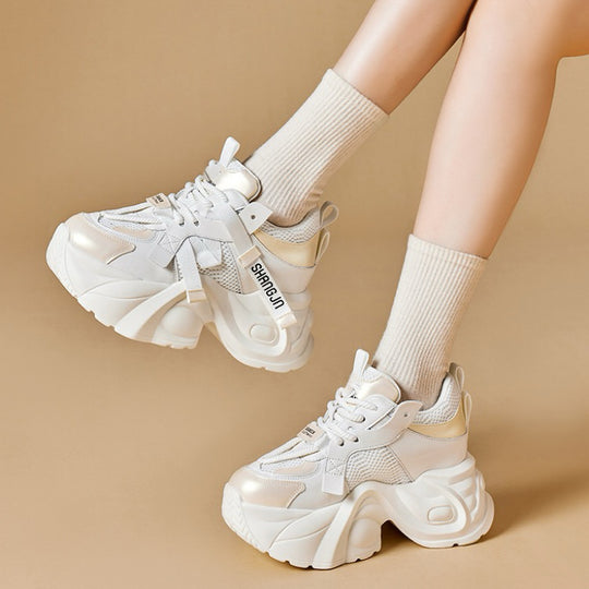Damen Chunky Sneakers mit futuristischer Silhouette und atmungsaktivem Obermaterial R&B