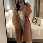 Damen Langstrickjacke mit eleganter Rippstruktur und praktischen Taschen R&B