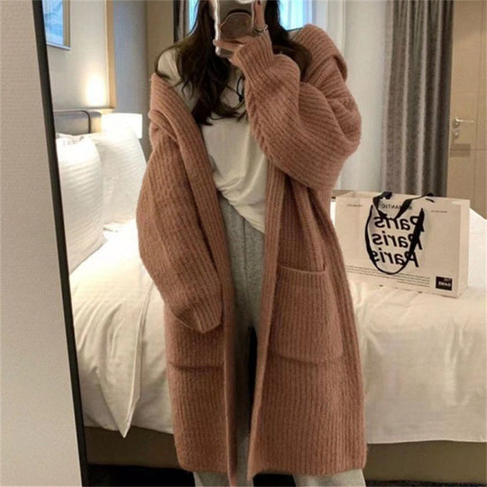 Damen Langstrickjacke mit eleganter Rippstruktur und praktischen Taschen R&B